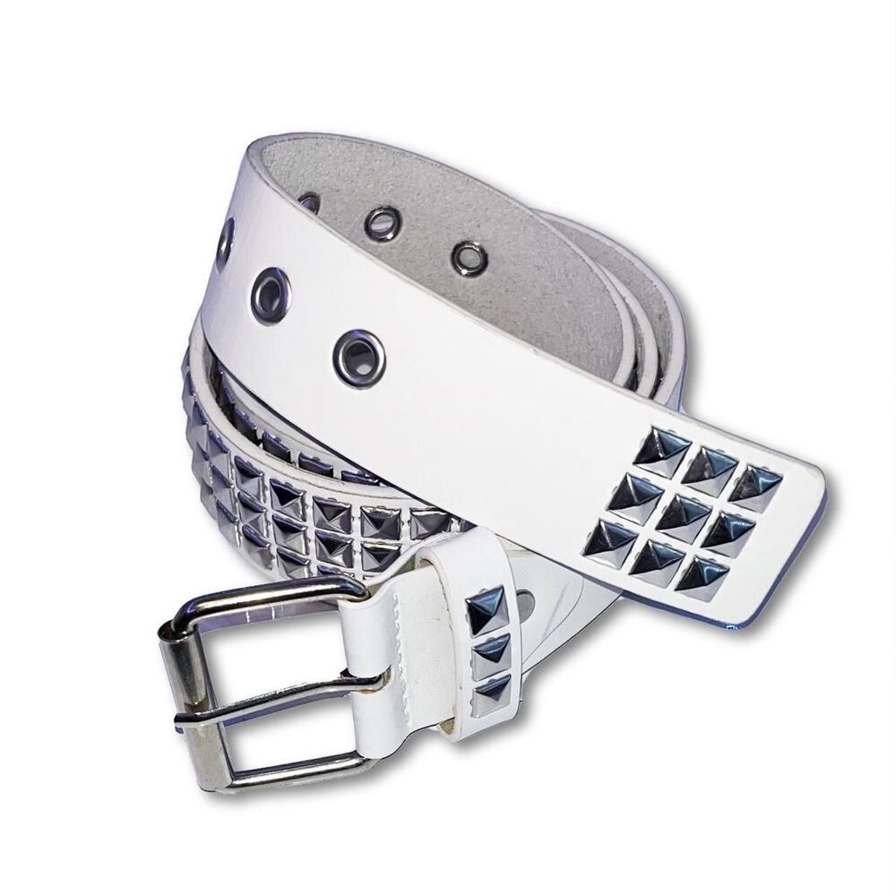 white studded belt y2k punk